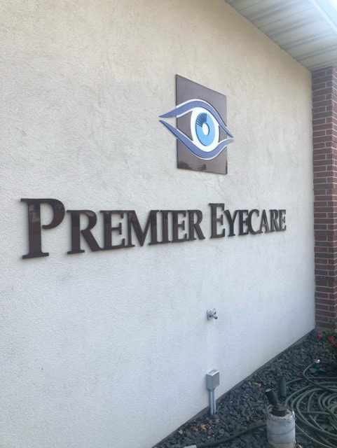 Office outside Premier Eyecare Associates logo